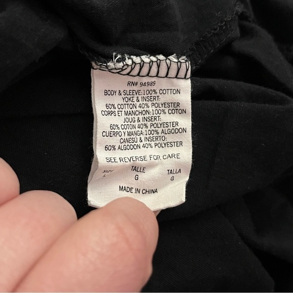 5th & Ocean Chicago Bulls Long Sleeve Raglan Tee Black Combo L - Picture 3 of 6